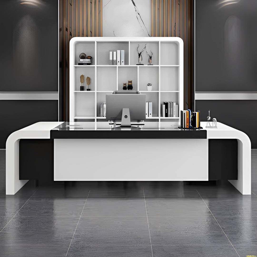 创意拼色办公桌现代烤漆办公室总裁大气大班台时尚高管简约办公桌,电子元器件市场,其它元器件,淘宝优惠券,粉丝福利购,淘宝优惠卷