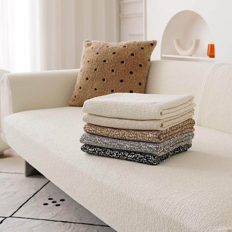 暮雪系列薄款沙发垫棉线编织布艺透气服帖沙发坐垫家用客厅沙发巾