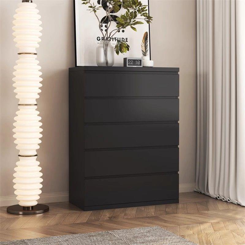 黑色斗柜家用卧室床尾储物柜意式轻奢客厅靠墙收纳柜