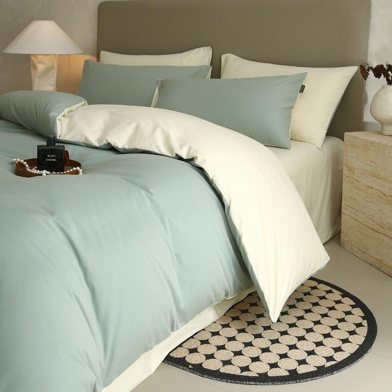 长绒棉全棉陶瓷磨毛四件套纯棉床单被套秋冬加厚保暖床上用品