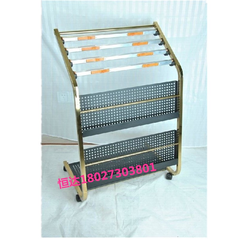 酒店大堂黑金报纸架宣传架资料架杂志架展示架可拆式文件架书刊架