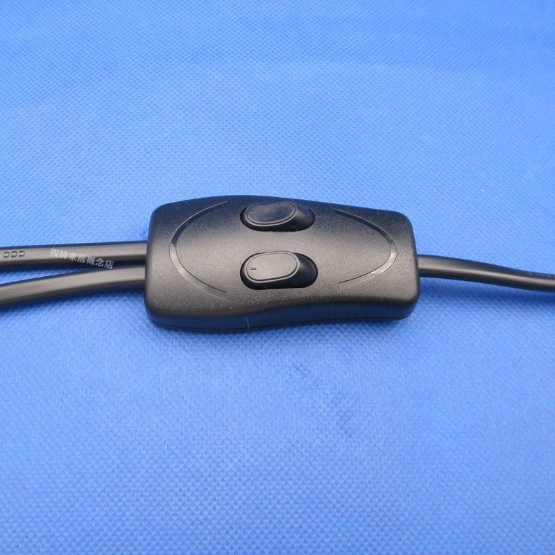 328双按钮双控开关插头线 台灯落地灯子母灯开关线 国标0.75电线