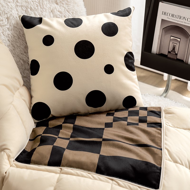 范店奥格简约抱枕被二合一加厚折叠车载枕头被办公室午睡空调毯子