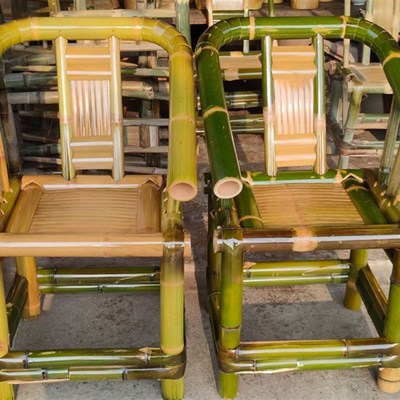 竹制品竹椅复古太师椅靠椅子竹凳子竹编凳子乘凉椅休闲椅麻将椅