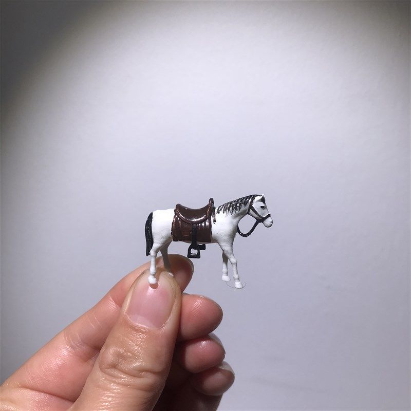 树脂复古仿真动物小摆件战马奇石盆景假山沙盘枯山水微景造景装饰