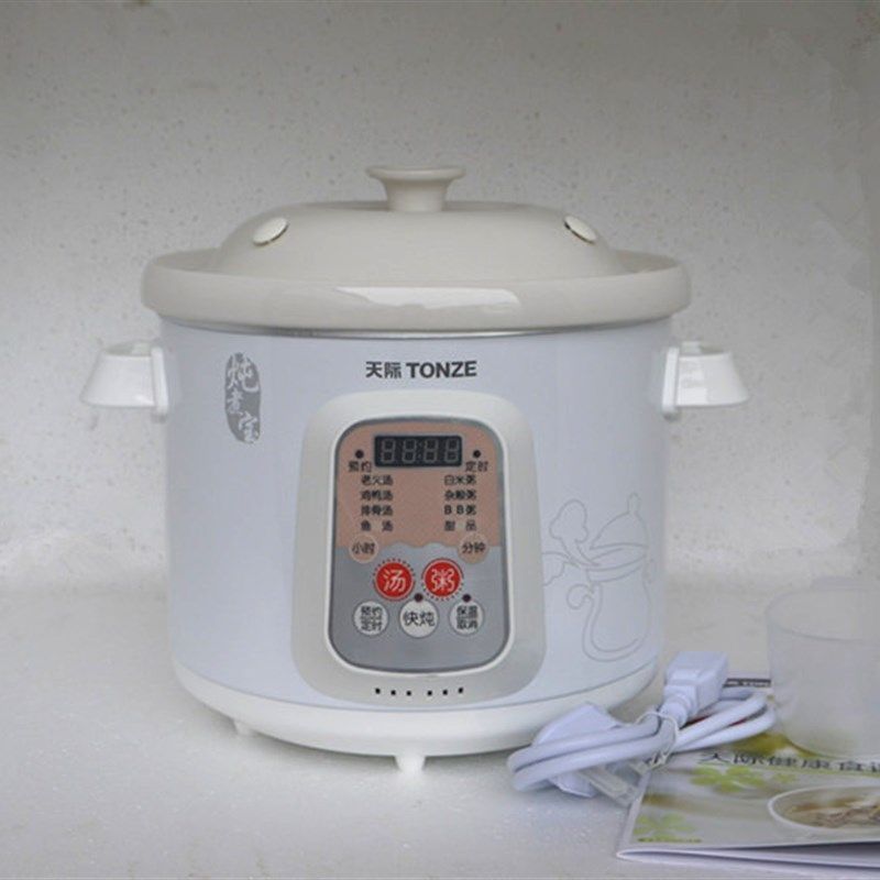 天际全自动电炖炖锅煮粥煲汤炖盅白瓷文火慢炖BB粥甜补品2L/3L/L