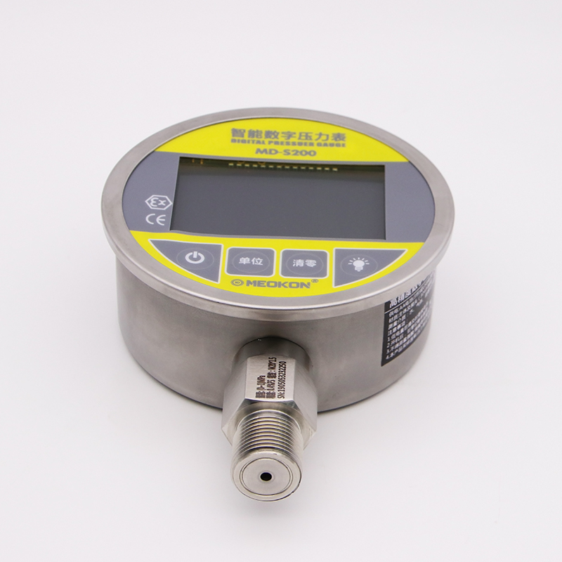 全不锈钢高精 高精密数显压力表数字压力表MD-S200 电池供电铭控