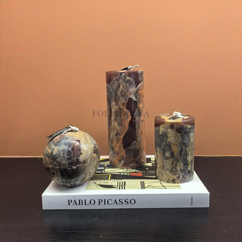 中古风复古风纯手工蜡烛DIY样板间售楼处高端手工蜡烛装饰品摆设