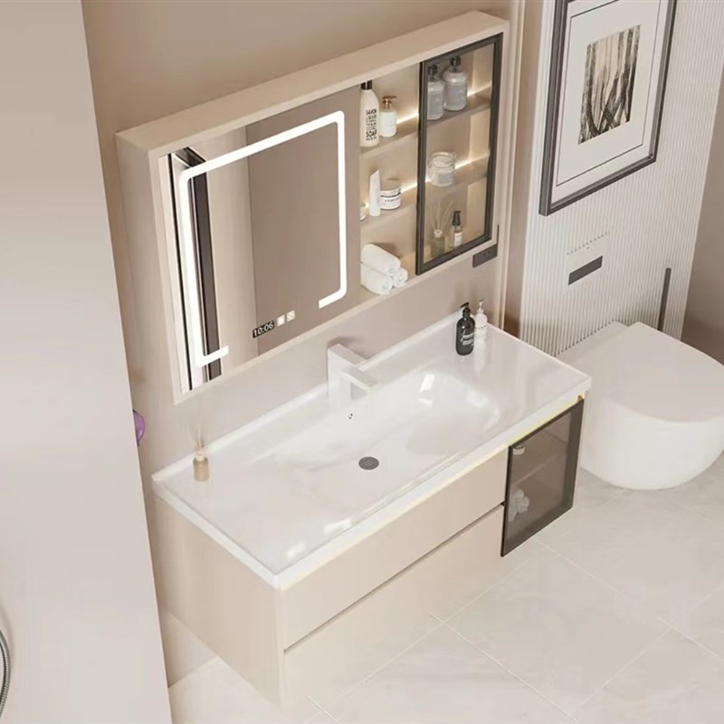 全按多层实木浴室柜组合卫生间洗脸盆柜超窄洗手盆柜洗漱台47cm宽