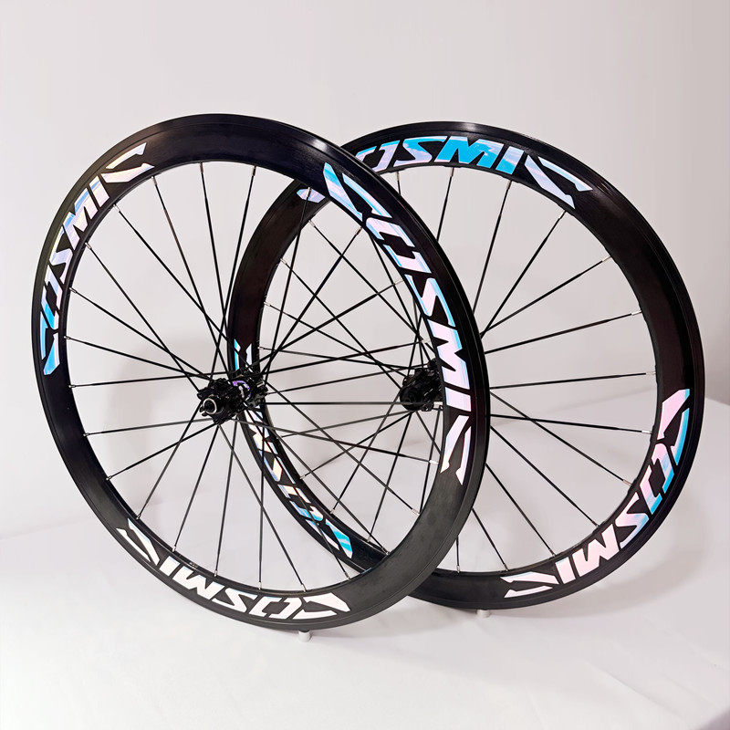 120响星行棘DT齿36T炫彩700C直拉式50MM圈刹碟刹快拆版公路车轮组