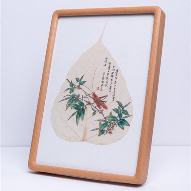 定制黑胡桃圆角榫卯原木相框摆台8/10/12寸/A4正方形实木画框挂墙