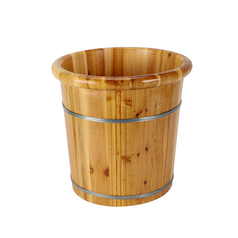 高cm杉木泡脚桶木桶洗脚盆木质泡脚木桶家用实木足浴桶高深桶