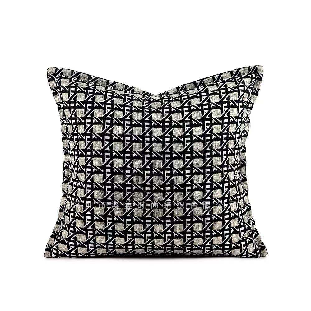 样板房客厅抱枕轻奢沙发靠垫方枕样板间酒店抱枕