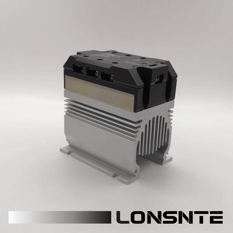 LG3A6075DS蓝石三相固态继电器75A散热器一体 直流控制交流600VAC