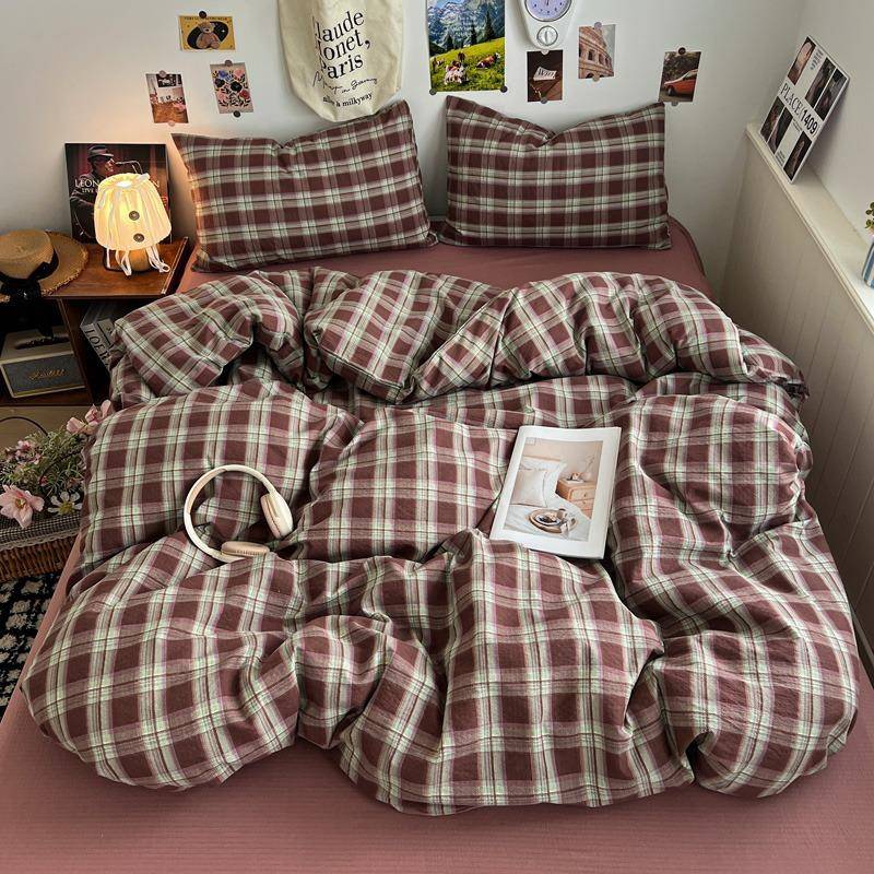 开学季A类超柔云朵棉麻小棉四件套家学生宿舍单双人三件套上下铺