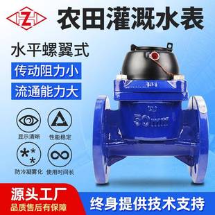 水平螺翼法兰水表干式可拆铸铁水车表DN50-300节水高精度计量