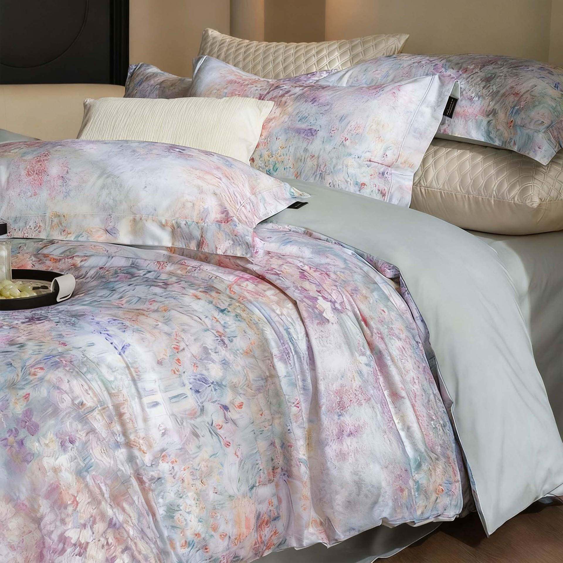 秋冬季印花高支100S碳素磨毛四件套加厚保暖纯棉床品