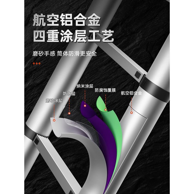 申缩铝合金伸缩梯子折叠收缩竹节楼梯铝梯工程梯便携家用直梯升降