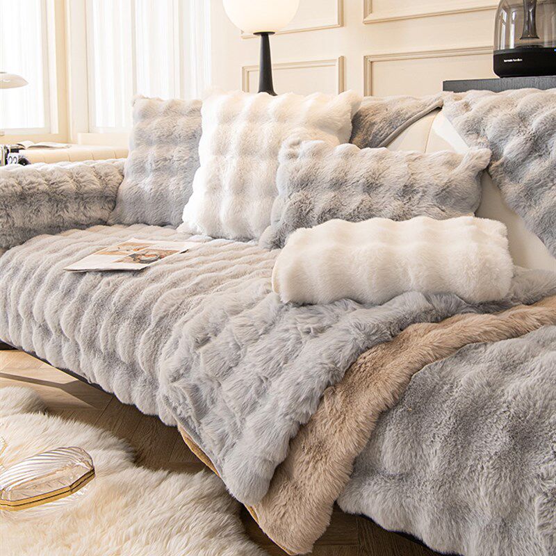 冬季兔毛绒沙发垫加厚沙发坐垫防滑皮沙发专用毛绒沙发盖布巾冬款,居家布艺,沙发垫,淘宝优惠券,粉丝福利购,淘宝优惠卷