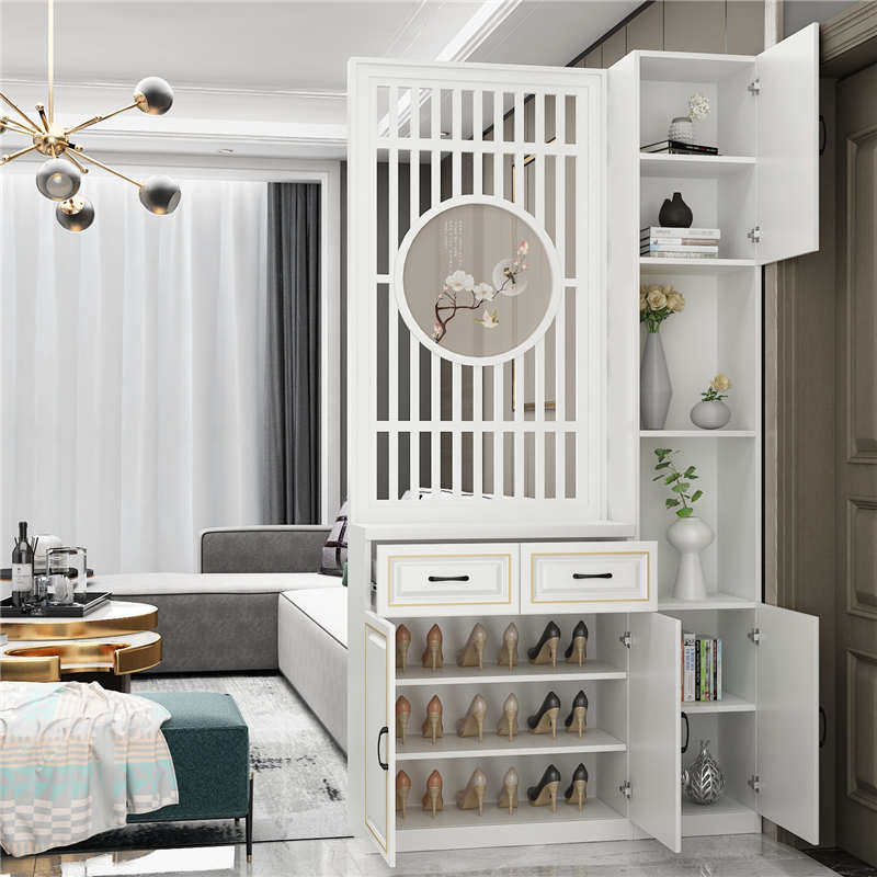 欧式实木屏风柜隔断柜柜子餐厅入户分隔客厅餐小户型收纳柜隔断边