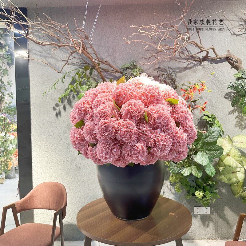 大型落地仿真花艺  酒店会所大堂圆桌假花  样板间专卖店展台摆件