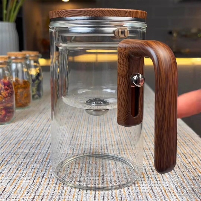 新款飘逸杯泡茶壶茶水分离家用泡茶磁吸泡茶器玻璃过滤冲茶壶茶具
