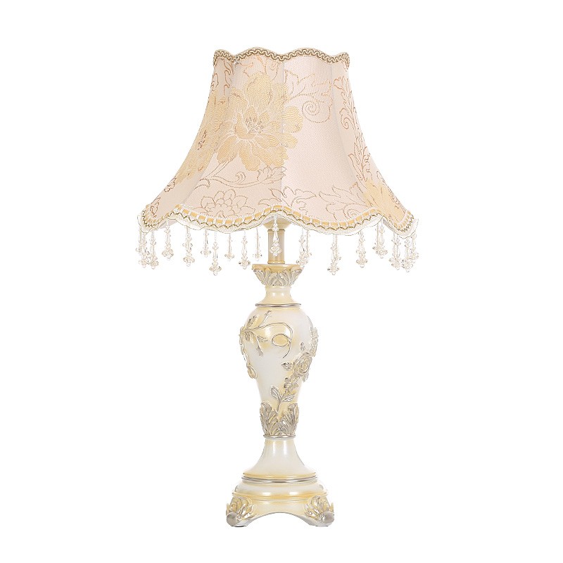 欧式客厅茶几台灯时尚创意遥控可调光布艺简约现代家用卧室床头灯