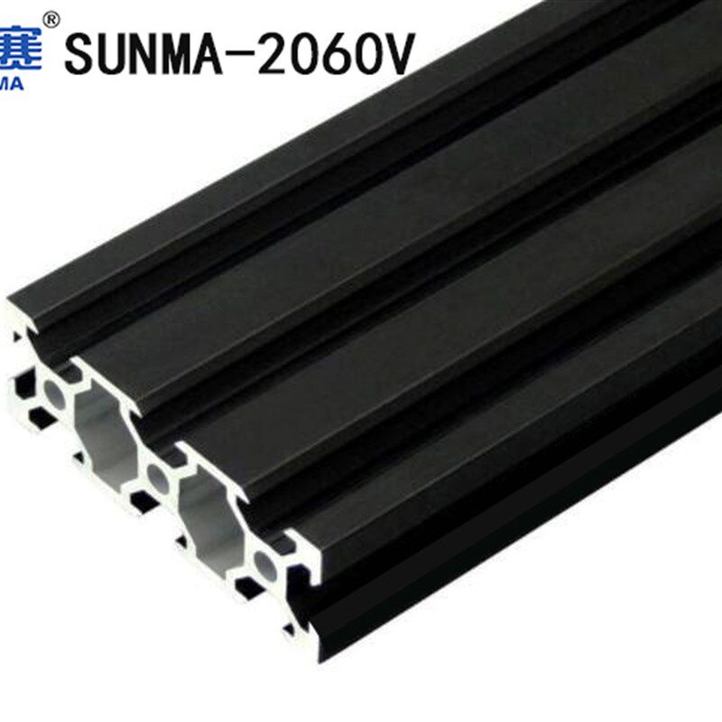 2060VB黑铝型材20V亮黑型材2060V铝合金60V型槽铝材3D打印机型材