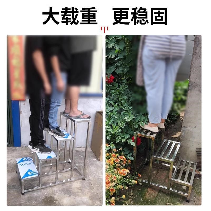 不锈钢台阶梯脚踏凳家用工厂医院用楼梯凳一二三四步增高梯踏步梯