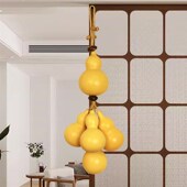 天然真葫芦串挂件客厅卧室门对门壁挂玄关家居背景葫芦挂饰装 饰品