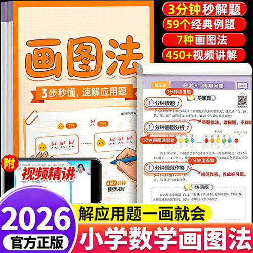 2026新版作业帮小学数学画图法活页版应用题专项训练小学生一二三四五六年级上下册通用速算万能公式几何36模型数学母题图解练习册