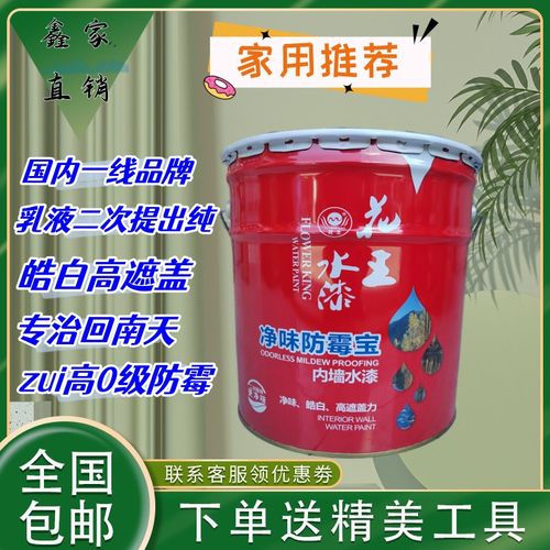 广东巴德士厂花王水漆净味防霉宝家用内墙水性环保乳胶漆高遮盖力