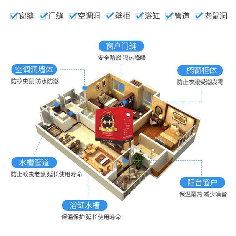 整箱15瓶红誉中门窗填缝剂胶防水填充密封泡沫发泡胶发泡剂阻燃