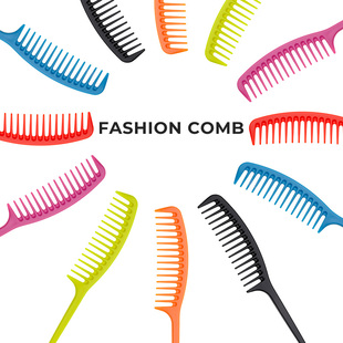 JANEKE婕尼佳意大利进口3D魔法梳顺发梳尖尾梳多巴胺随身造型梳子