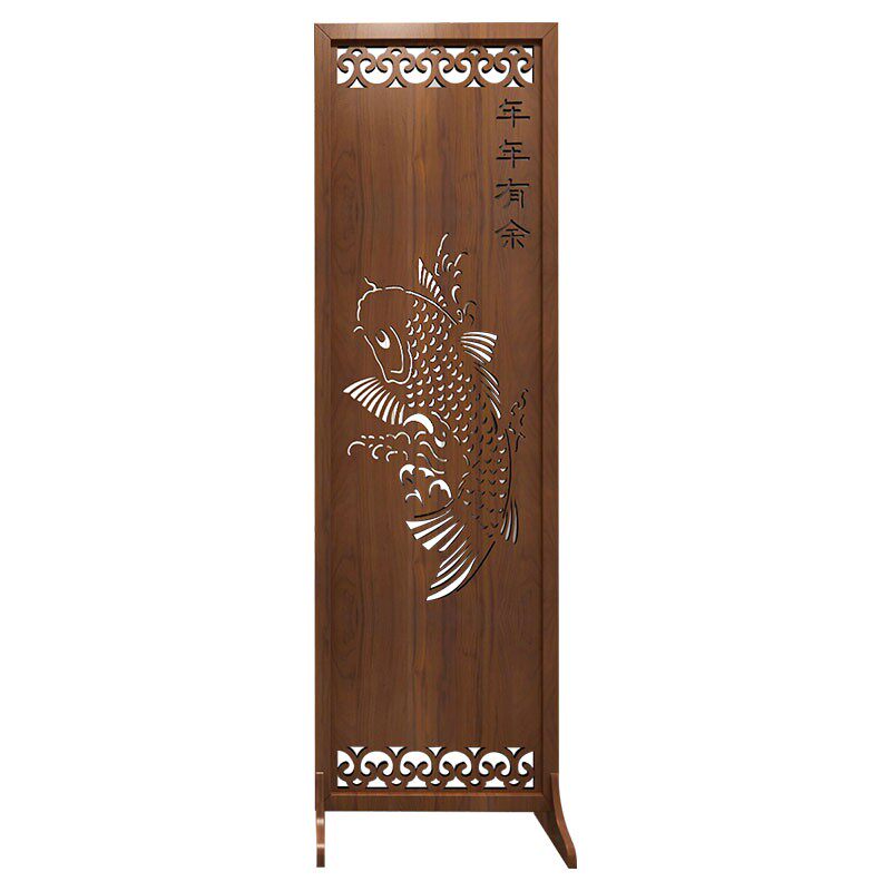 新中式屏风隔断木质简易玄关墙架装饰隔断简约现代折叠客厅移动