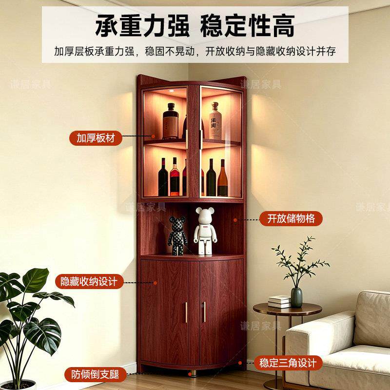 转柜墙角三角拐角边置物架A03角落角角收纳储物客厅卧圆弧直室角