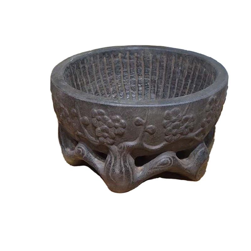 中国风仿古青石禅意桌面花盆水仙盆石头怀旧做旧水培器皿水培花盆