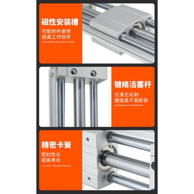 RMT25-250磁偶式无杆20-30016-200150450气缸RMT32X30040-500