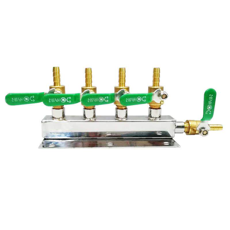 精酿啤酒CO2气体分流多头二氧化碳不锈钢分打气1开关分配器调节阀