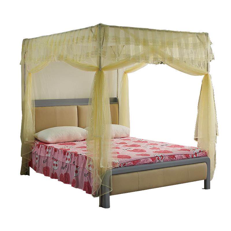 加粗蚊帐支架杆子架子加厚开门双人1.51.8家用三落地不锈钢开门三