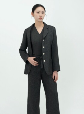 FIRST.PRETTY黑灰色正装女通勤修身西服套装西装外套职业正装套装