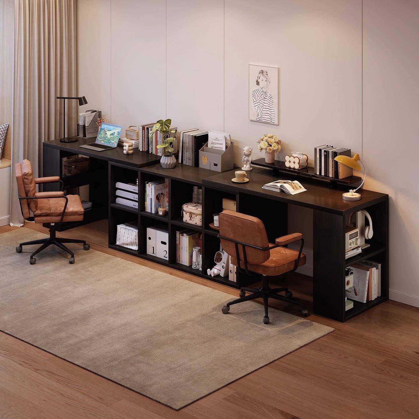 黑色转角书桌书柜一体靠墙书桌双人台式电脑桌书房学习桌子工作台,五金/工具,五金工具箱/五金收纳箱,淘宝优惠券,粉丝福利购,淘宝优惠卷