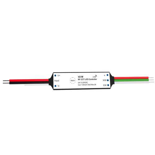 V2-W 12-24V双?LED迷你RF控制器 75W MAX信号自动转发 5年过认证