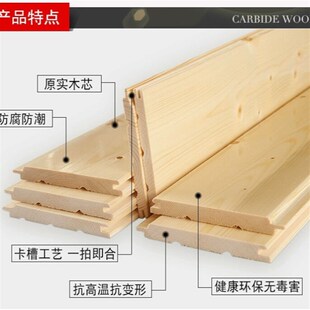 实木免漆桑拿板杉木扣板吊顶樟子松环保墙板房屋定制阳台装修材料