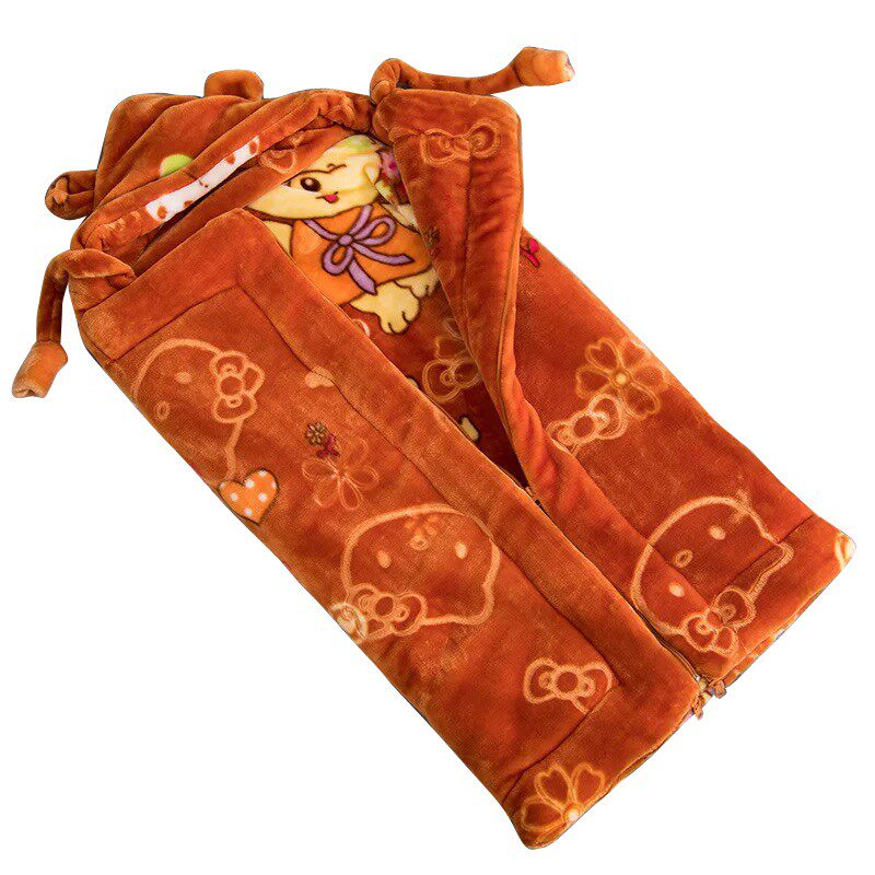 新生儿包被抱毯婴儿睡袋宝宝双向拉链防踢被宝宝披风斗篷秋冬加厚