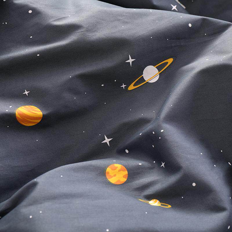 宇宙纯棉床单单件深灰色耐脏北欧单人米床1.21.5m1.8简约学生宿舍