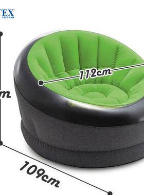 单66581绿色圆66581形人沙沙发充折叠气沙发家庭发懒人沙发
