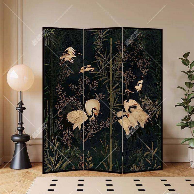 法RYH式复古屏风隔挡断客移厅折叠可动办公室玄关卧遮室折屏中古