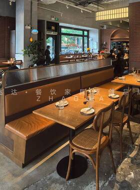 网红西焙餐餐桌椅轻奢厅复古酒吧酒馆不钢餐桌TXB简约烘锈蛋糕店