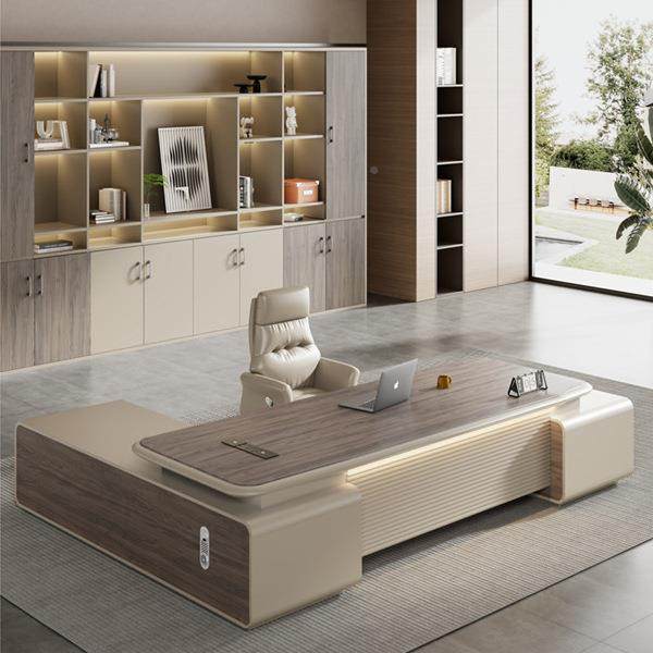 老板公桌简约现代桌椅WWX办新中总业式大班台单人裁桌经理商办公